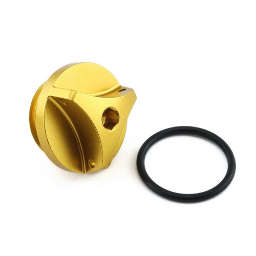 Aluminium oil filler cap - cap, gold